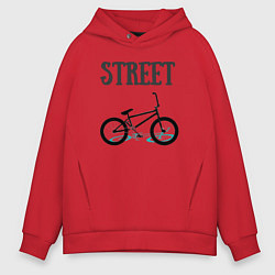 Толстовка оверсайз мужская Street BMX, цвет: красный