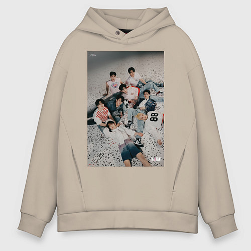 Мужское худи оверсайз Stray Kids Maxident / Миндальный – фото 1