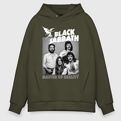 Толстовка оверсайз мужская Black Sabbath rock, цвет: хаки