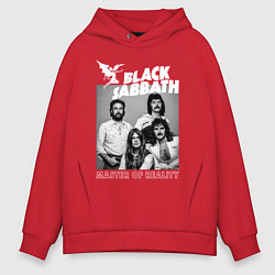 Толстовка оверсайз мужская Black Sabbath rock, цвет: красный
