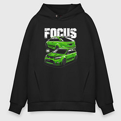 Толстовка оверсайз мужская Ford Focus art, цвет: черный