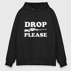 Толстовка оверсайз мужская Drop AWP Please, цвет: черный