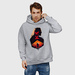 Толстовка оверсайз мужская Геральт из Ривии, цвет: меланж — фото 2