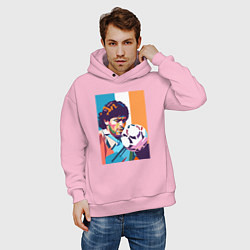 Толстовка оверсайз мужская Диего, цвет: светло-розовый — фото 2