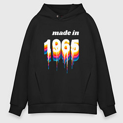 Толстовка оверсайз мужская Made in 1965 liquid art, цвет: черный