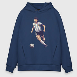Толстовка оверсайз мужская Maradona football, цвет: тёмно-синий