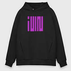 Толстовка оверсайз мужская Logo I-dle, цвет: черный