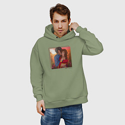 Толстовка оверсайз мужская Амала и Амрит КЗТ, цвет: авокадо — фото 2