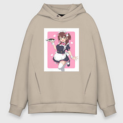 Толстовка оверсайз мужская Nagomi Wahira арт, цвет: миндальный