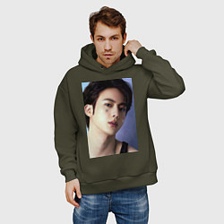 Толстовка оверсайз мужская Handsome Jin, цвет: хаки — фото 2