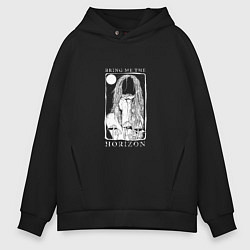 Толстовка оверсайз мужская Bring me the horizon band, цвет: черный