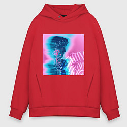 Толстовка оверсайз мужская Neo-David, цвет: красный