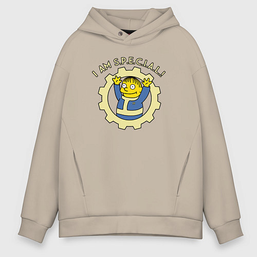 Мужское худи оверсайз Я особенный / Миндальный – фото 1
