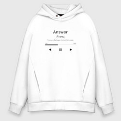 Толстовка оверсайз мужская Ateez Answer, цвет: белый