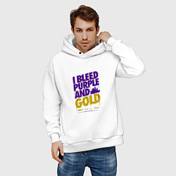 Толстовка оверсайз мужская Lakers nation, цвет: белый — фото 2
