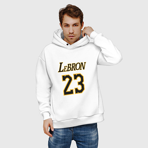 Мужское худи оверсайз Lebron 23 / Белый – фото 3