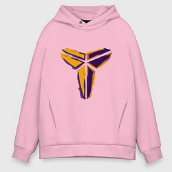 Толстовка оверсайз мужская Kobe logo, цвет: светло-розовый