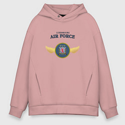 Толстовка оверсайз мужская Военно воздушные силы княжества Люксембург, цвет: пыльно-розовый