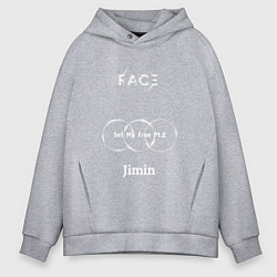 Толстовка оверсайз мужская JIMIN FACE Set Me Free, цвет: меланж