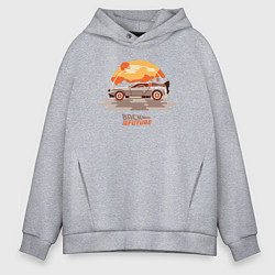 Толстовка оверсайз мужская Back to the future, цвет: меланж