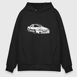 Толстовка оверсайз мужская Toyota Supra MK3, цвет: черный