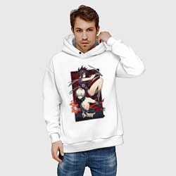Толстовка оверсайз мужская Gabi and Yuzuriha, цвет: белый — фото 2