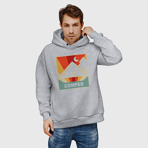 Мужское худи оверсайз Кемпер / Меланж – фото 3