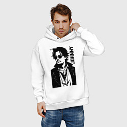 Толстовка оверсайз мужская Johnny Depp - graphics, цвет: белый — фото 2