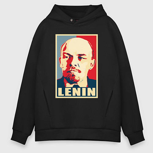 Мужское худи оверсайз Lenin / Черный – фото 1