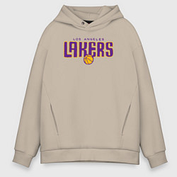 Толстовка оверсайз мужская Team Lakers, цвет: миндальный