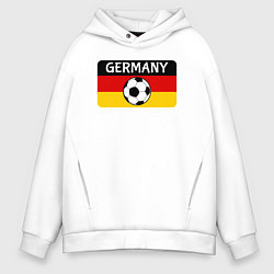 Толстовка оверсайз мужская Football Germany, цвет: белый