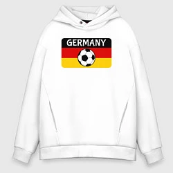 Толстовка оверсайз мужская Football Germany, цвет: белый