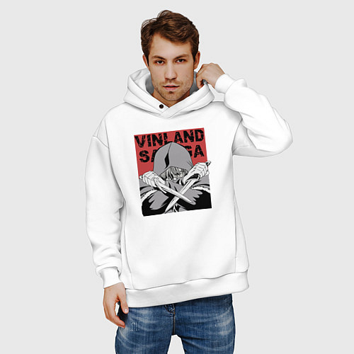 Мужское худи оверсайз Торфинн / Белый – фото 3