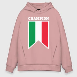 Толстовка оверсайз мужская Италия чемпион, цвет: пыльно-розовый