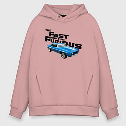 Толстовка оверсайз мужская Chevrolet Camaro SS, цвет: пыльно-розовый