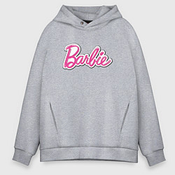 Толстовка оверсайз мужская Barbie title, цвет: меланж