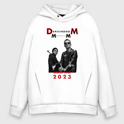 Толстовка оверсайз мужская Depeche Mode 2023 Memento Mori - Dave & Martin 03, цвет: белый