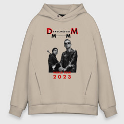 Толстовка оверсайз мужская Depeche Mode 2023 Memento Mori - Dave & Martin 03, цвет: миндальный