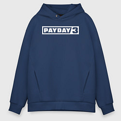 Толстовка оверсайз мужская Payday 3 logo, цвет: тёмно-синий