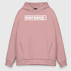 Толстовка оверсайз мужская Payday 3 logo, цвет: пыльно-розовый