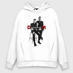 Толстовка оверсайз мужская Depeche Mode - Memento Mori Two of Us, цвет: белый