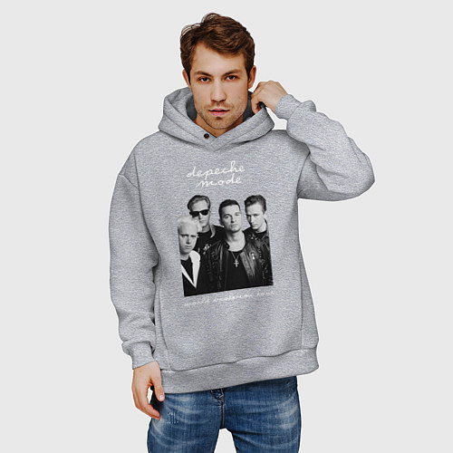 Мужское худи оверсайз Depeche Mode World Violation Tour Band / Меланж – фото 3
