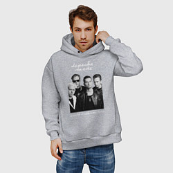 Толстовка оверсайз мужская Depeche Mode World Violation Tour Band, цвет: меланж — фото 2