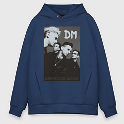 Толстовка оверсайз мужская Depeche Mode 90 Violator, цвет: тёмно-синий