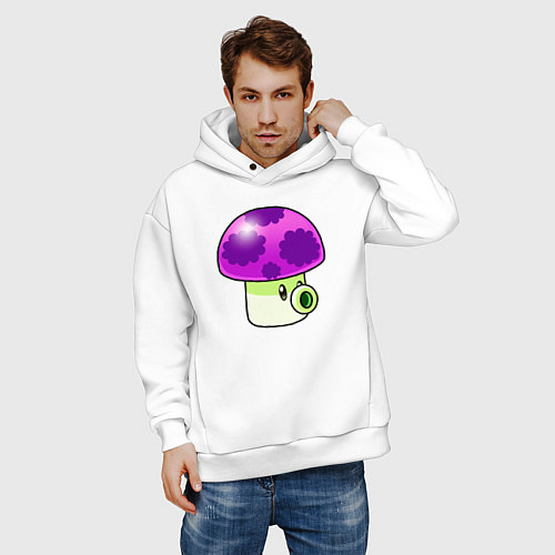 Мужское худи оверсайз Пуфгриб / Белый – фото 3