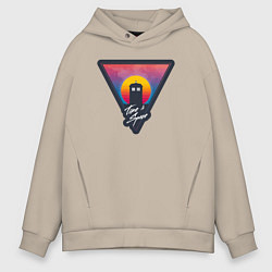 Толстовка оверсайз мужская Время и космос, цвет: миндальный