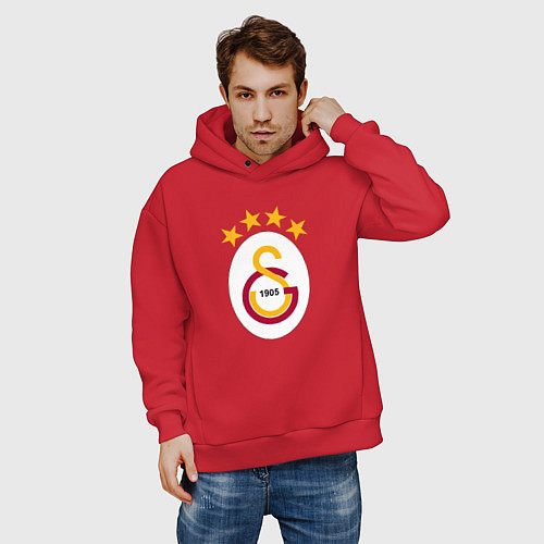 Мужское худи оверсайз Galatasaray fc sport / Красный – фото 3