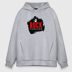 Толстовка оверсайз мужская Rock forever, цвет: меланж
