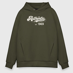 Толстовка оверсайз мужская Authentic 1969, цвет: хаки