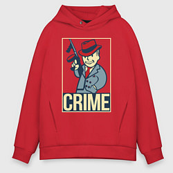 Толстовка оверсайз мужская Vault crime, цвет: красный